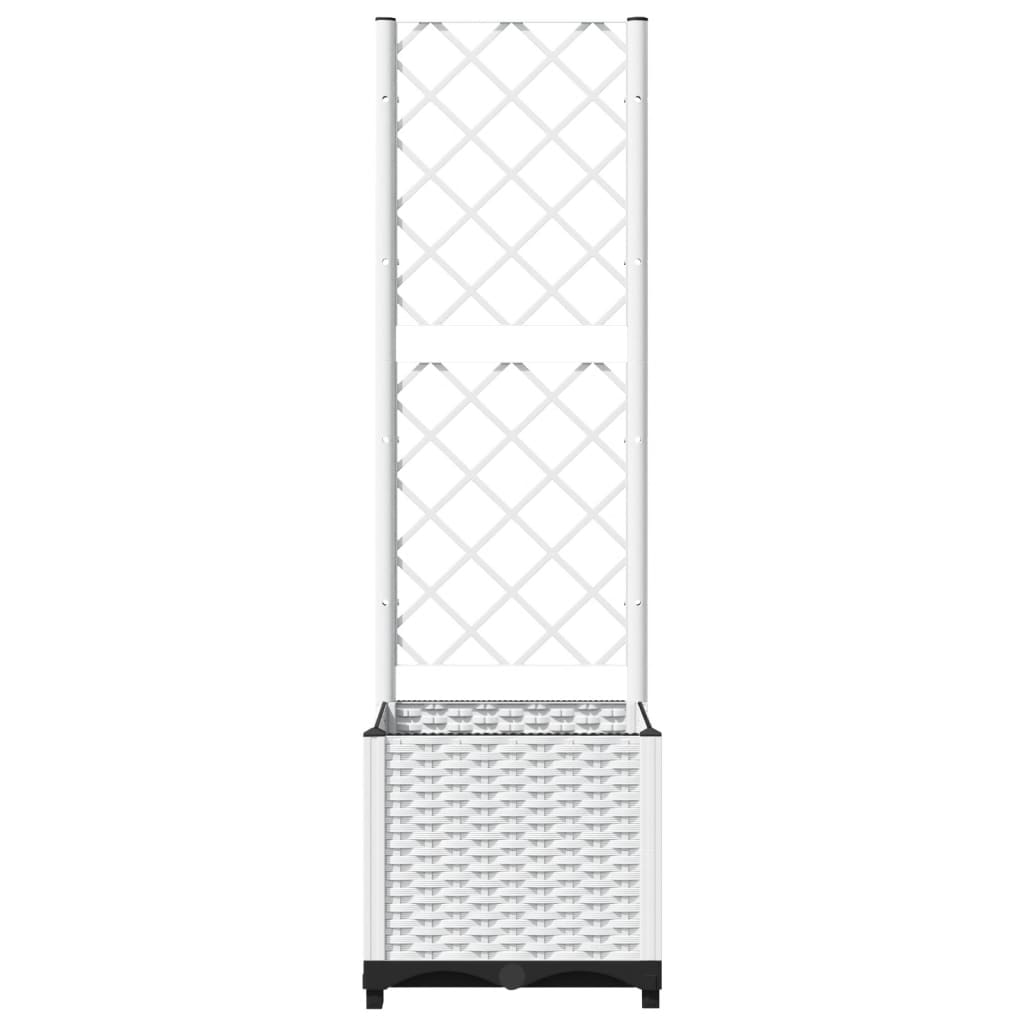 plantekasse med espalier 40x40x136 cm PP hvid