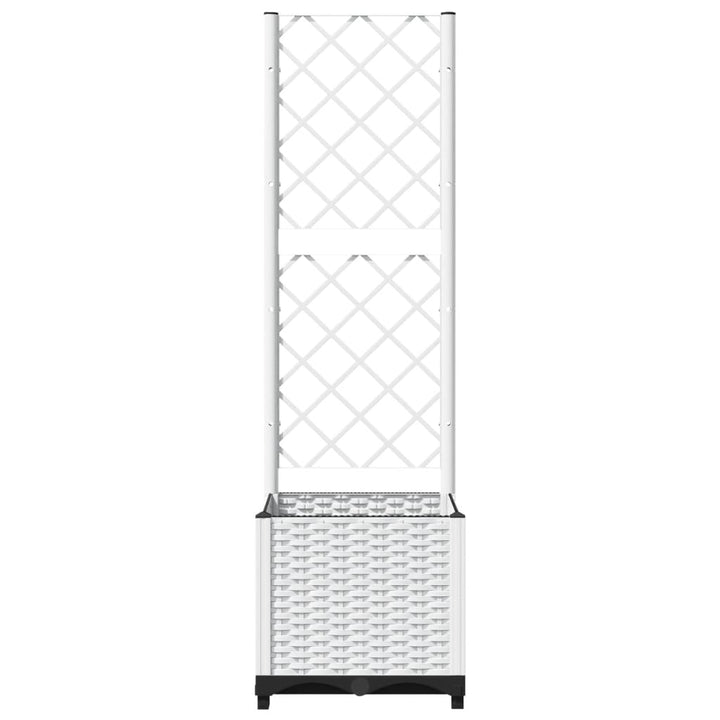 plantekasse med espalier 40x40x136 cm PP hvid