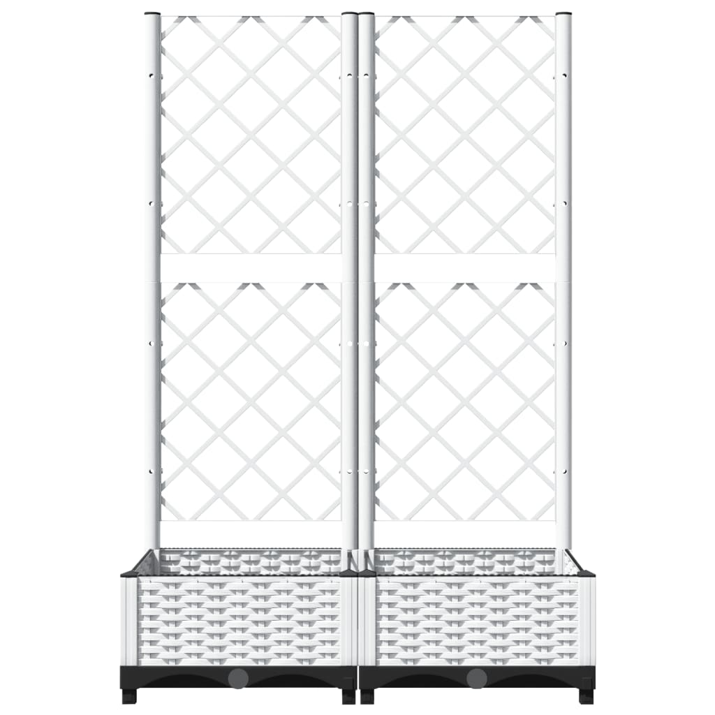 plantekasse med espalier 80x40x121,5 cm PP hvid