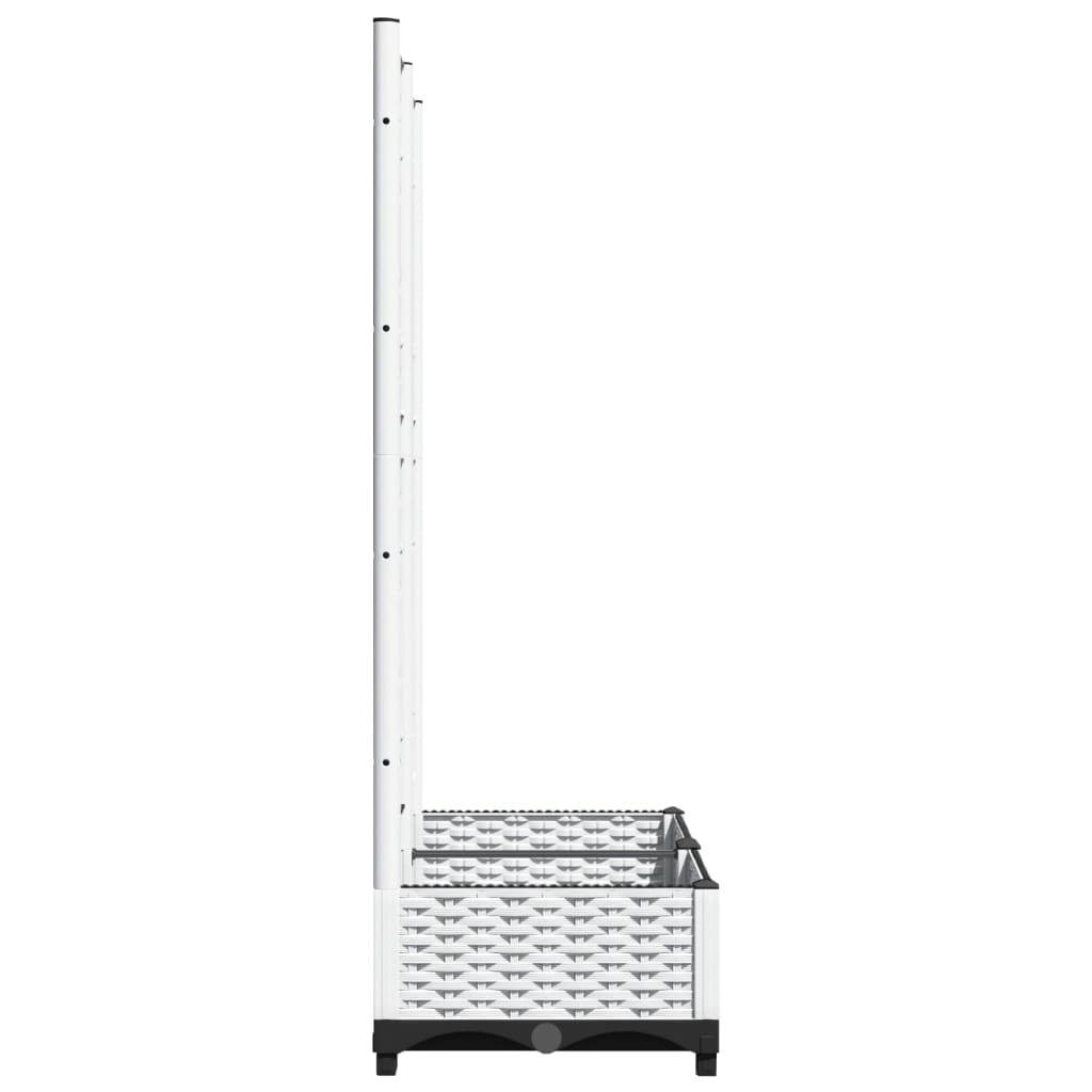 plantekasse med espalier 80x40x121,5 cm PP hvid