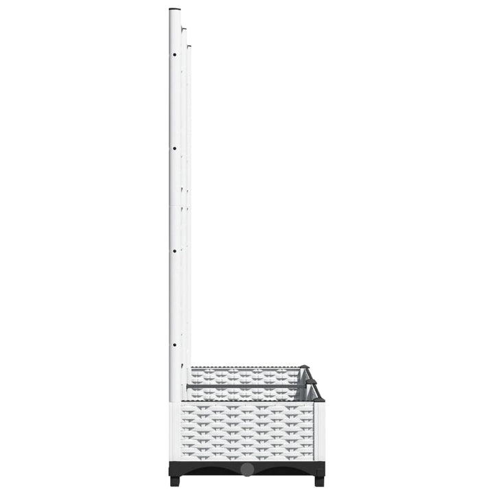 plantekasse med espalier 80x40x121,5 cm PP hvid