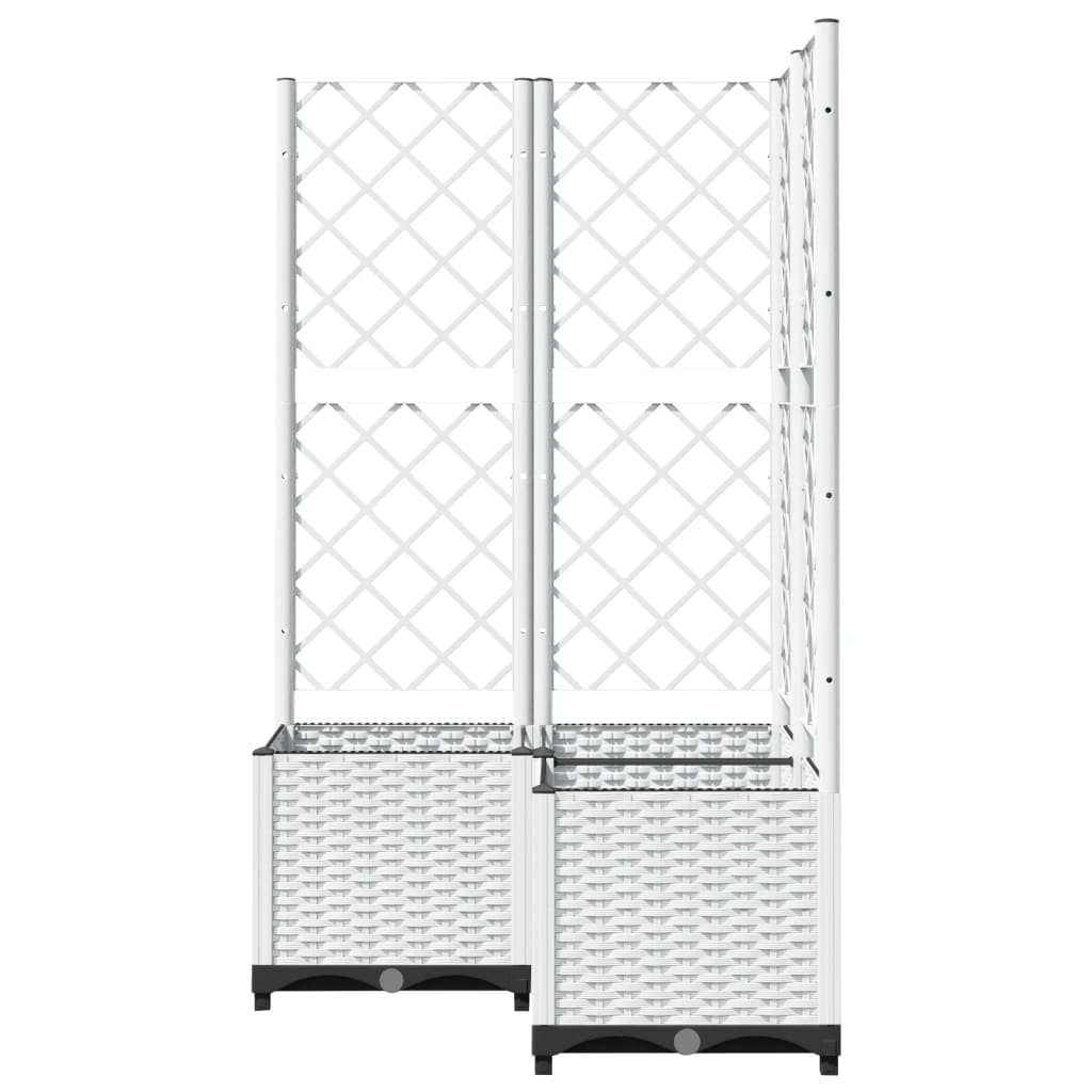 plantekasse med espalier 80x80x136 cm PP hvid