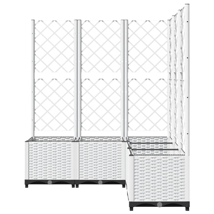 plantekasse med espalier 120x120x136 cm PP hvid