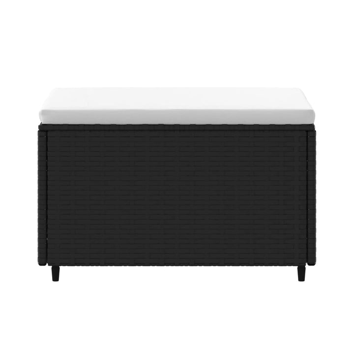 fodskamler til have 2 stk. med hynder polyrattan sort