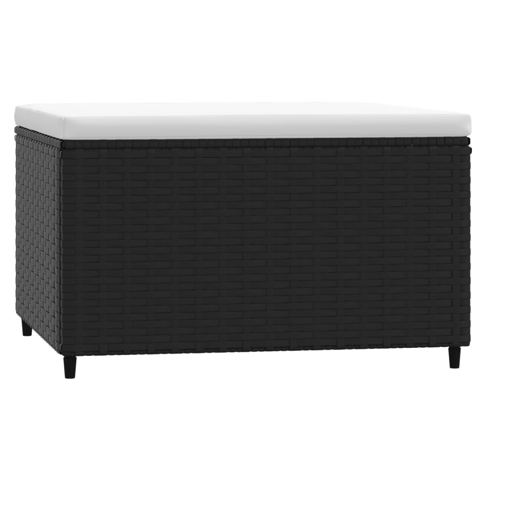 fodskamler til have 2 stk. med hynder polyrattan sort