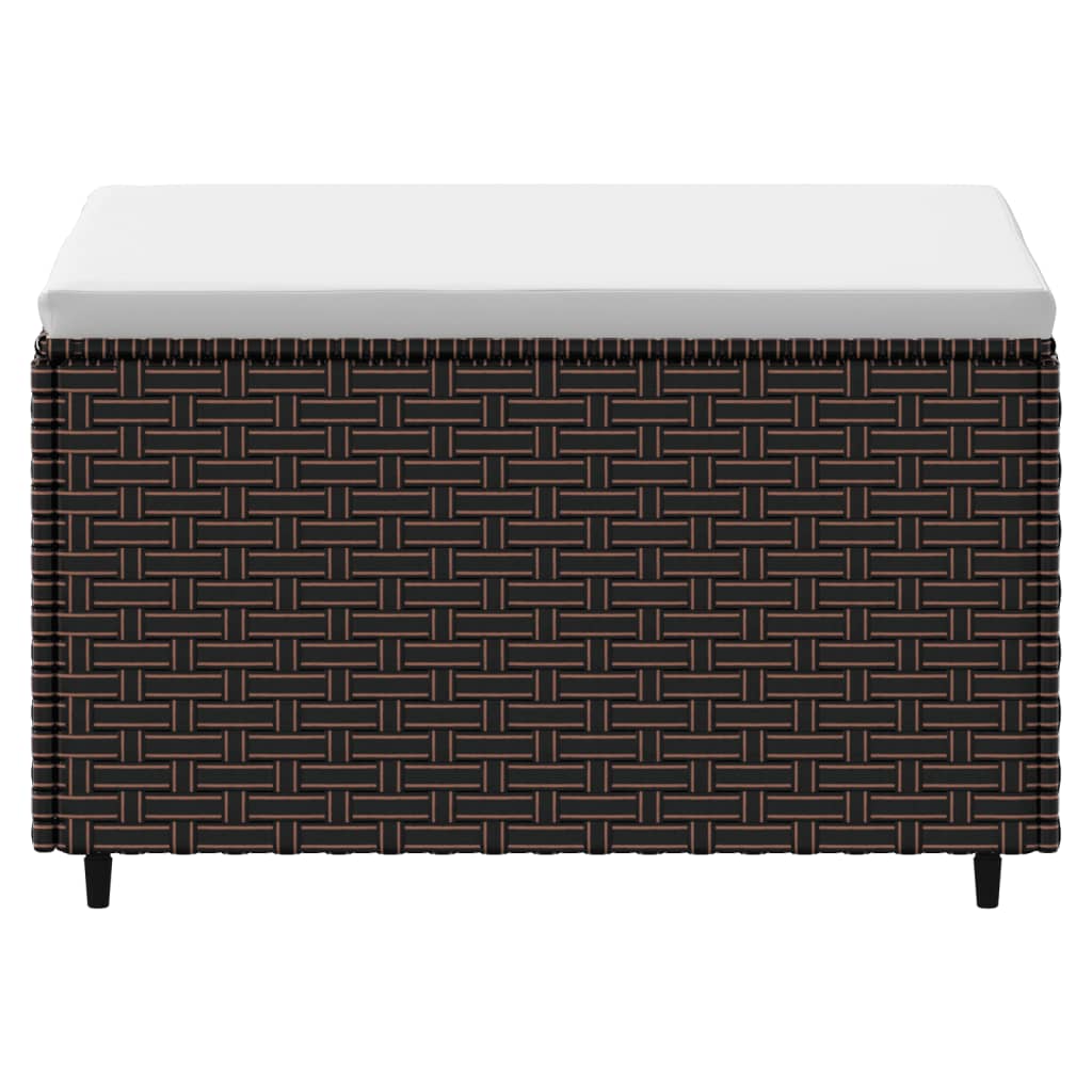 fodskamler til have 2 stk. med hynder polyrattan brun