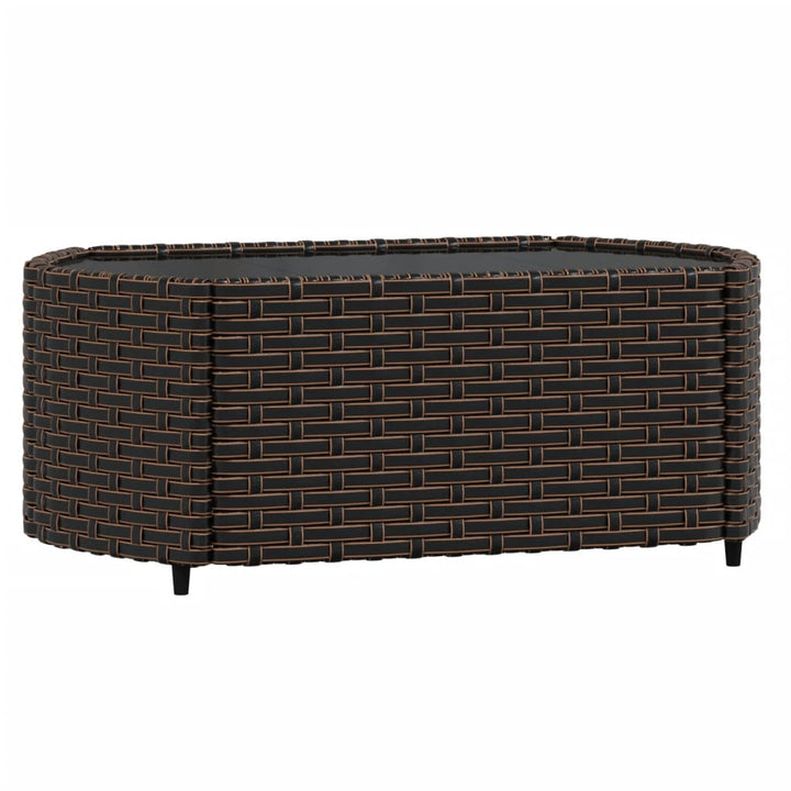 loungesæt til haven 4 dele med hynder polyrattan brun