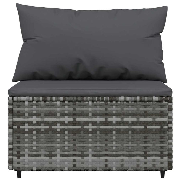 midtermodul til havesofa med hynde polyrattan grå