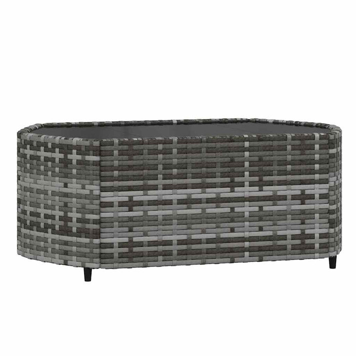 loungesæt til haven 3 dele med hynder polyrattan grå