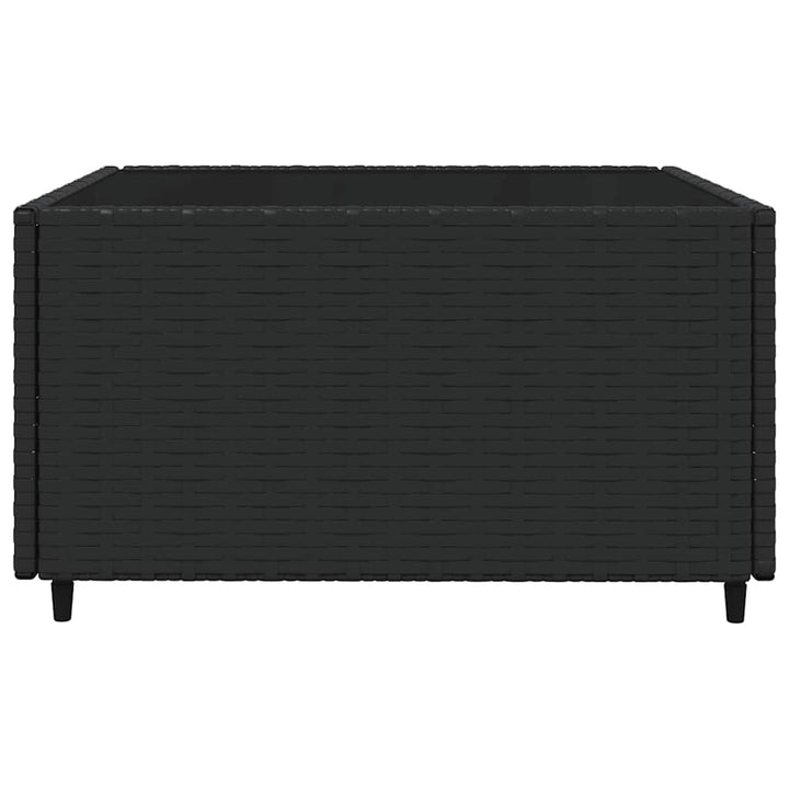 loungesæt til haven 3 dele med hynder polyrattan sort
