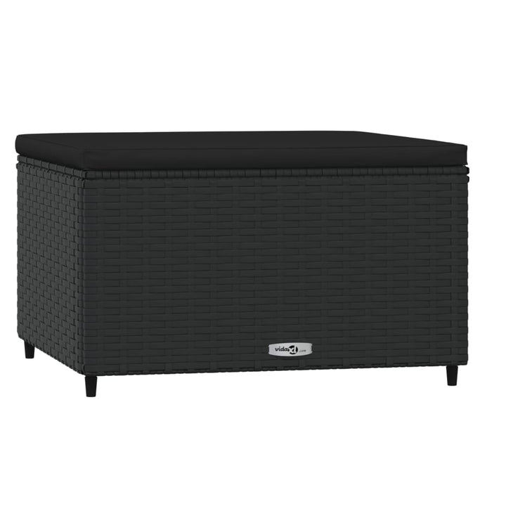 fodskamler til have 2 stk. med hynder polyrattan sort
