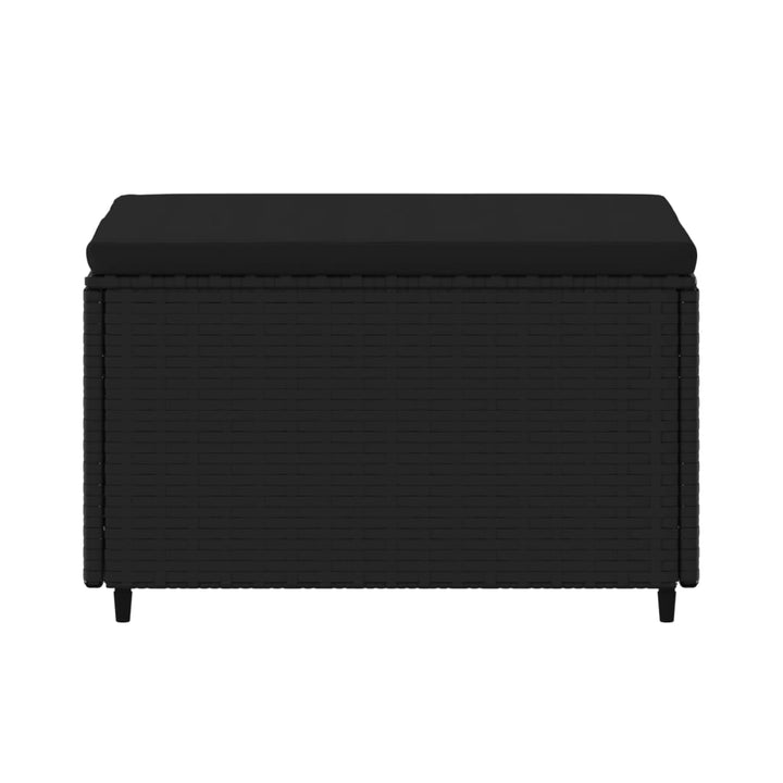 fodskamler til have 2 stk. med hynder polyrattan sort
