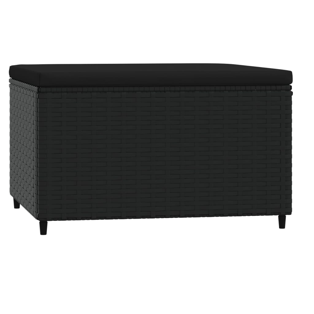 fodskamler til have 2 stk. med hynder polyrattan sort