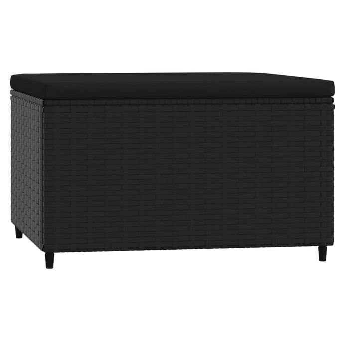fodskamler til have 2 stk. med hynder polyrattan sort