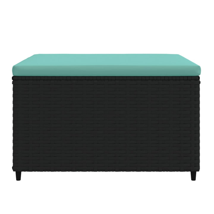 fodskamler til have 2 stk. med hynder polyrattan sort