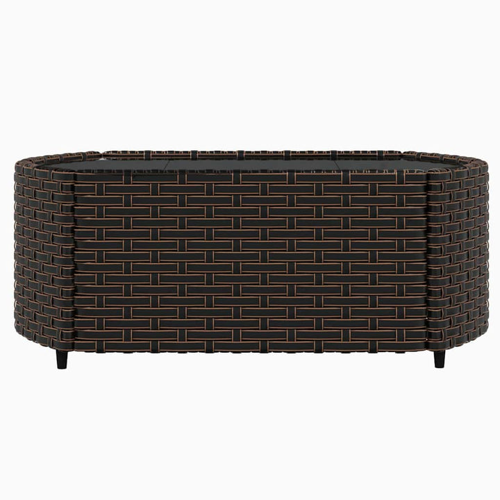 loungesæt til haven 3 dele med hynder polyrattan brun