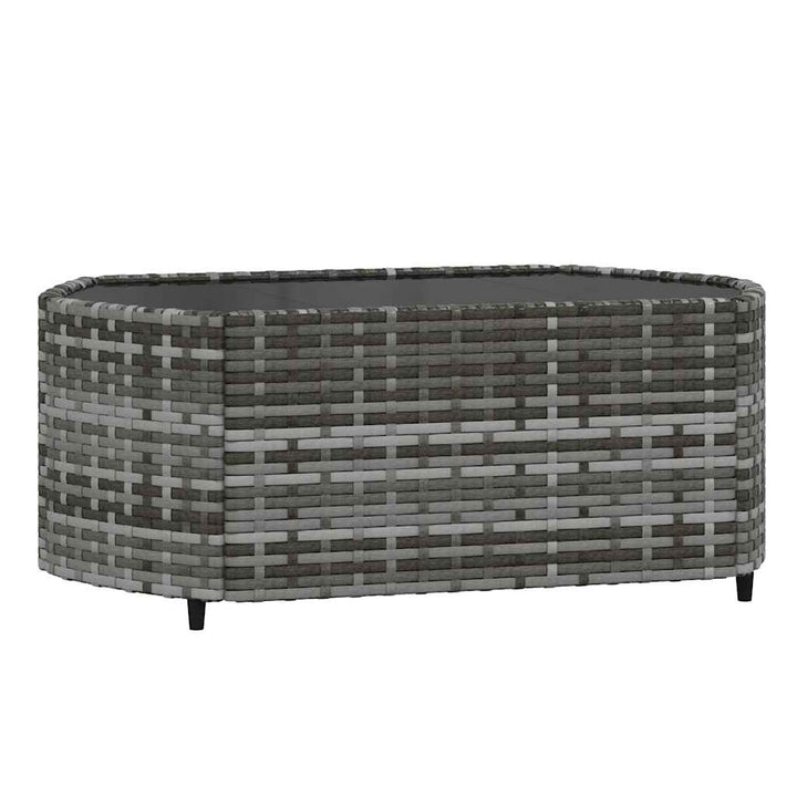loungesæt til haven 3 dele med hynder polyrattan grå