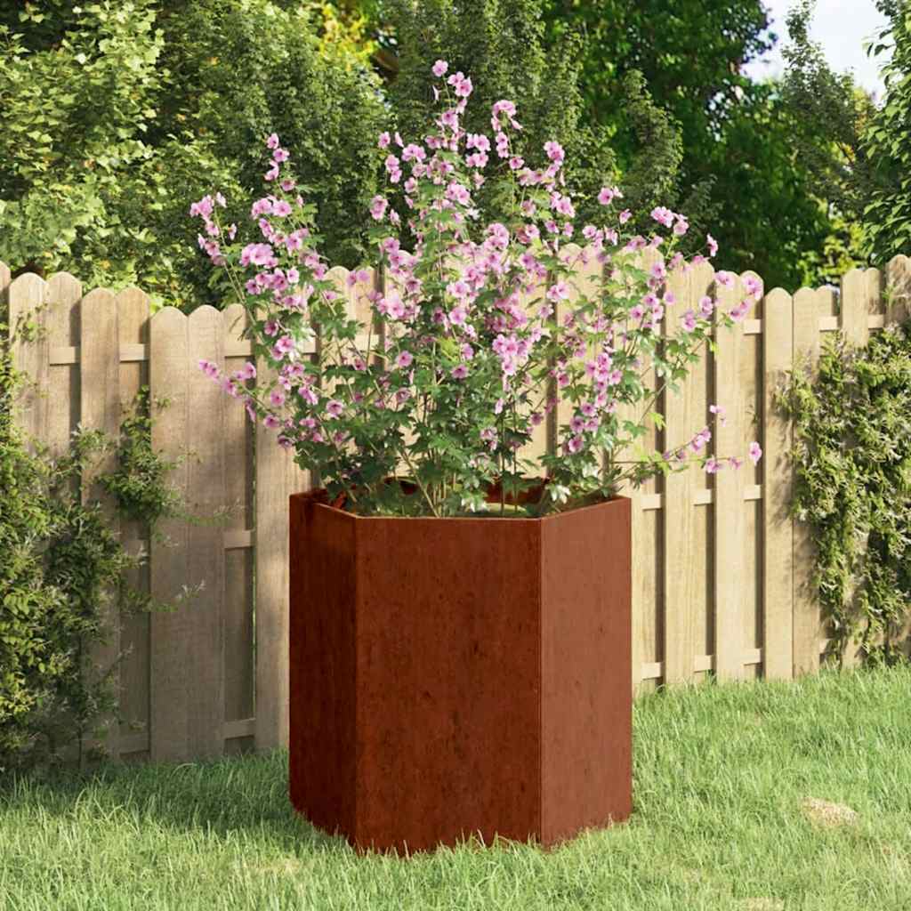 plantekasse 40x40x45 cm cortenstål rustfarvet