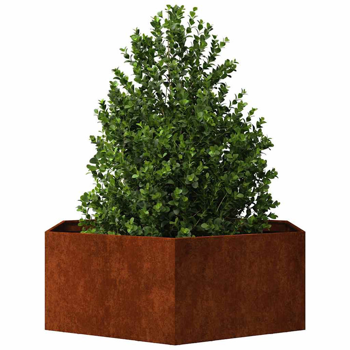 plantekasse 138x120x45 cm cortenstål rustfarvet