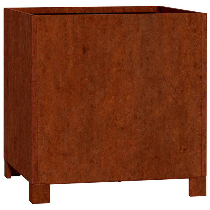 plantekasse med ben 40x40x40 cm cortenstål rustfarvet