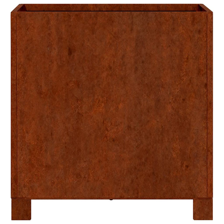 plantekasse med ben 40x40x40 cm cortenstål rustfarvet