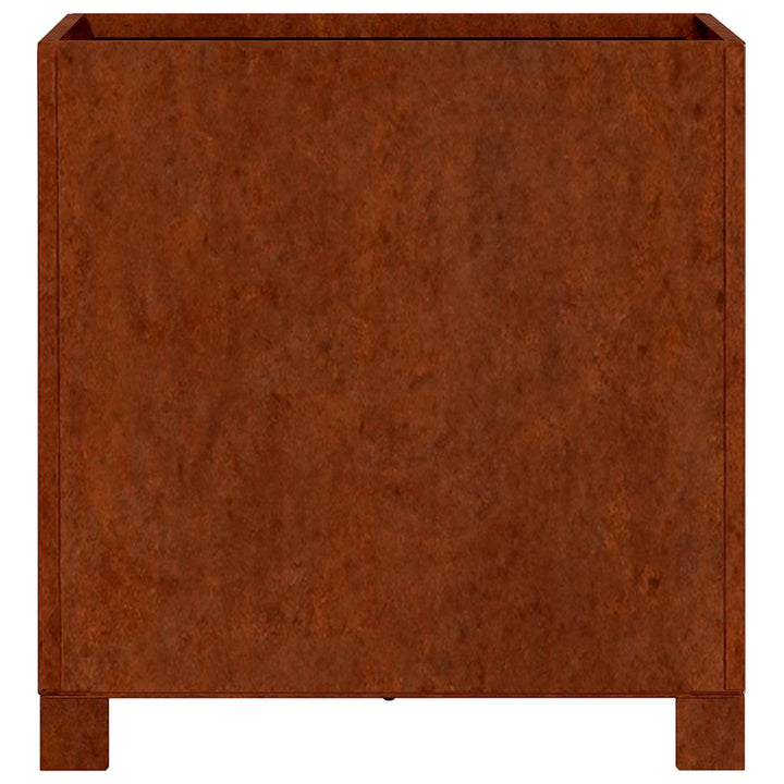 plantekasse med ben 40x40x40 cm cortenstål rustfarvet