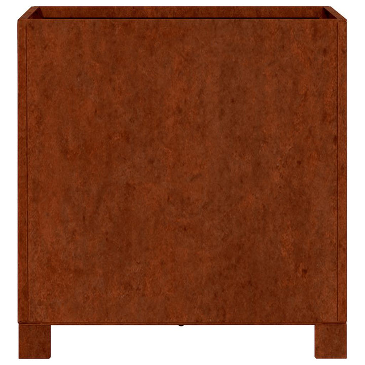 plantekasser med ben 2 stk. 40x40x40 cm cortenstål rustfarvet
