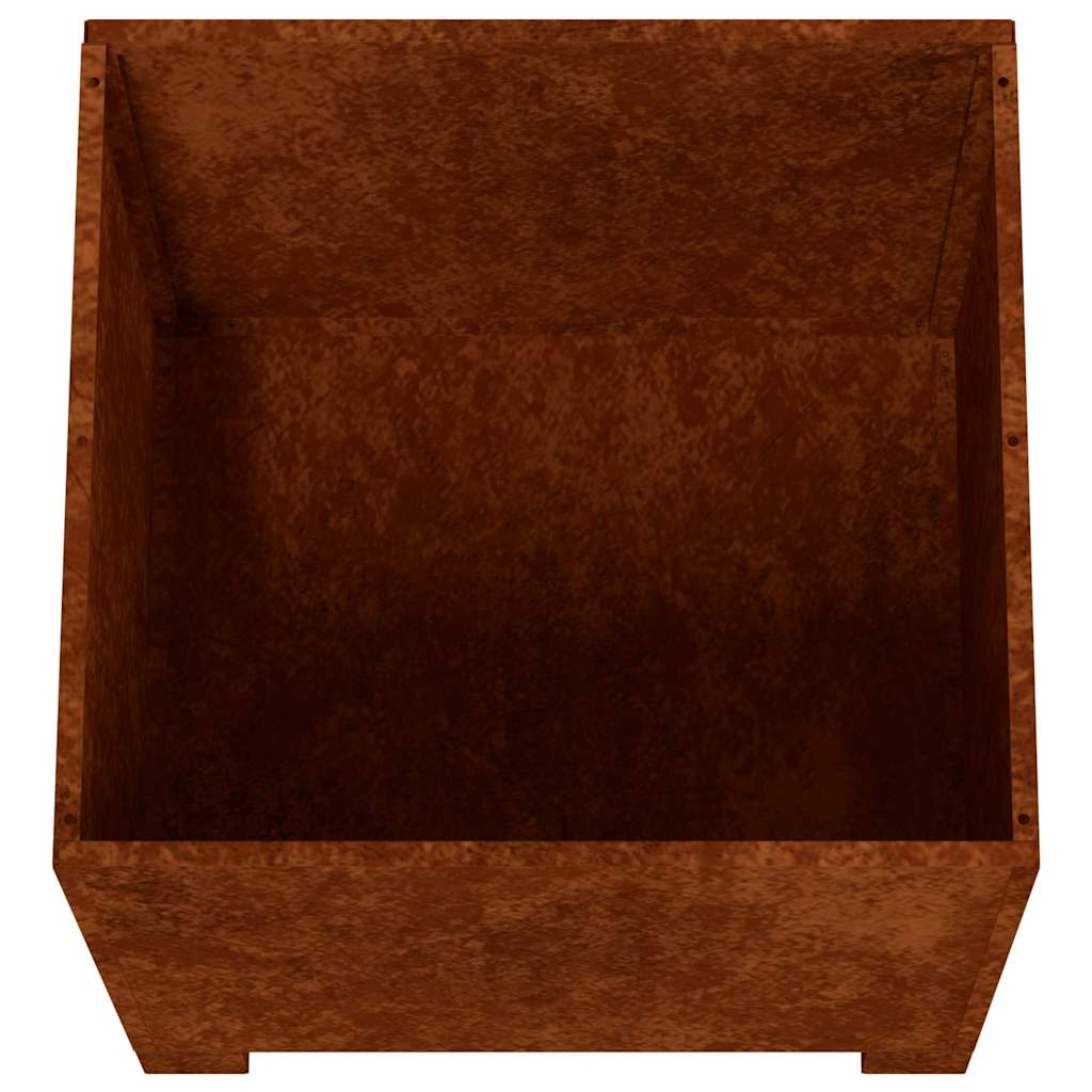 plantekasser med ben 2 stk. 40x40x40 cm cortenstål rustfarvet