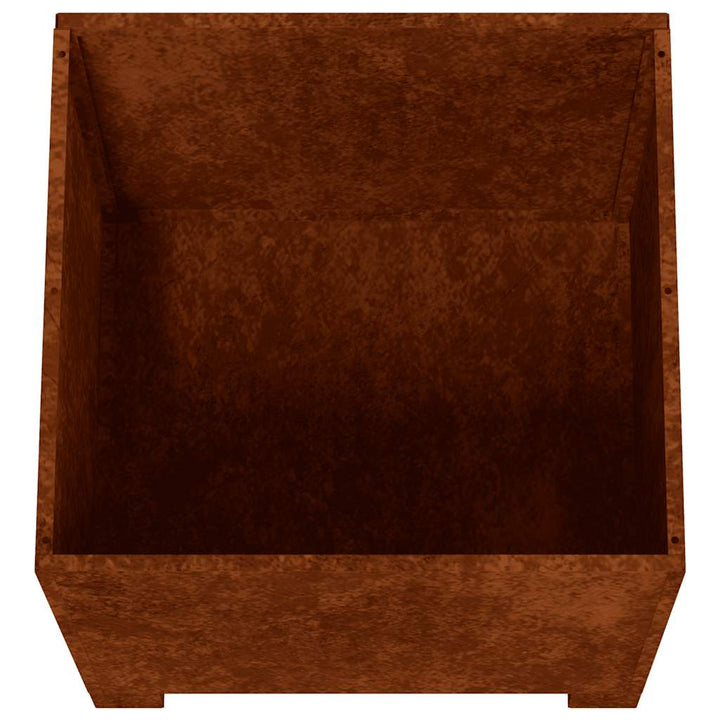 plantekasse med ben 50x50x50 cm cortenstål rustfarvet
