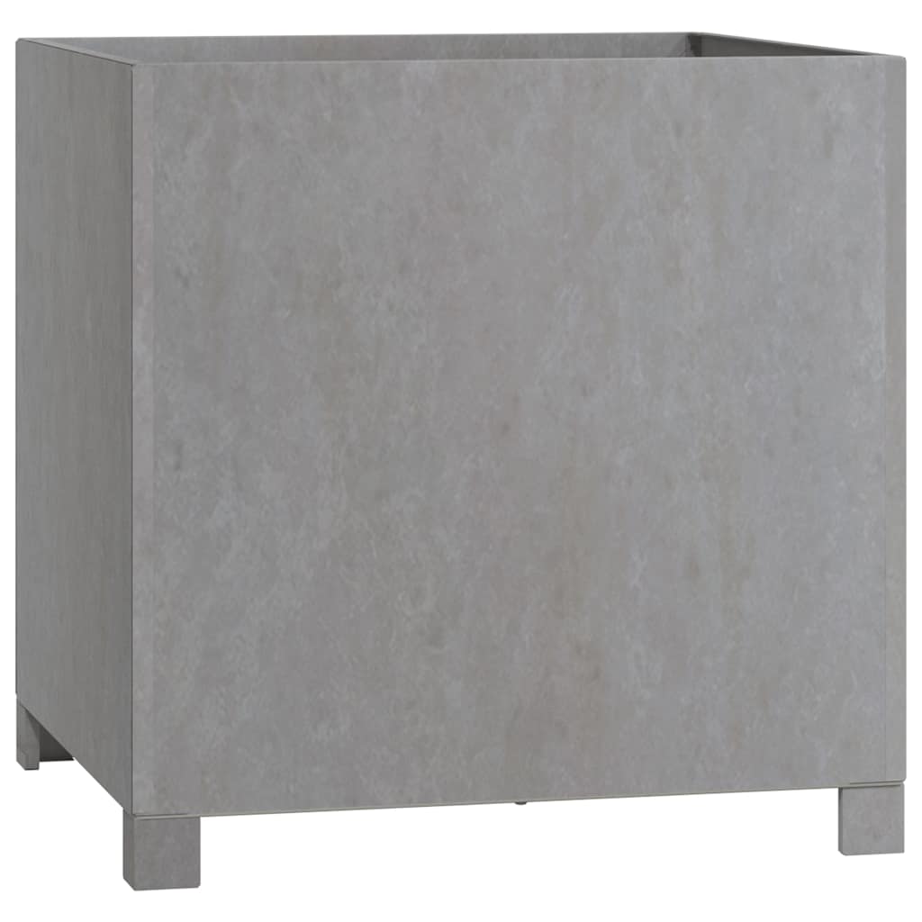 plantekasser med ben 2 stk. 50x50x50 cm cortenstål rustfarvet