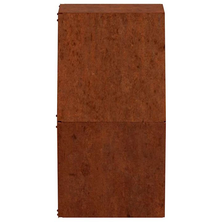 væghængte plantekasser 2 stk. 30x10x25 cm cortenstål rustfarvet