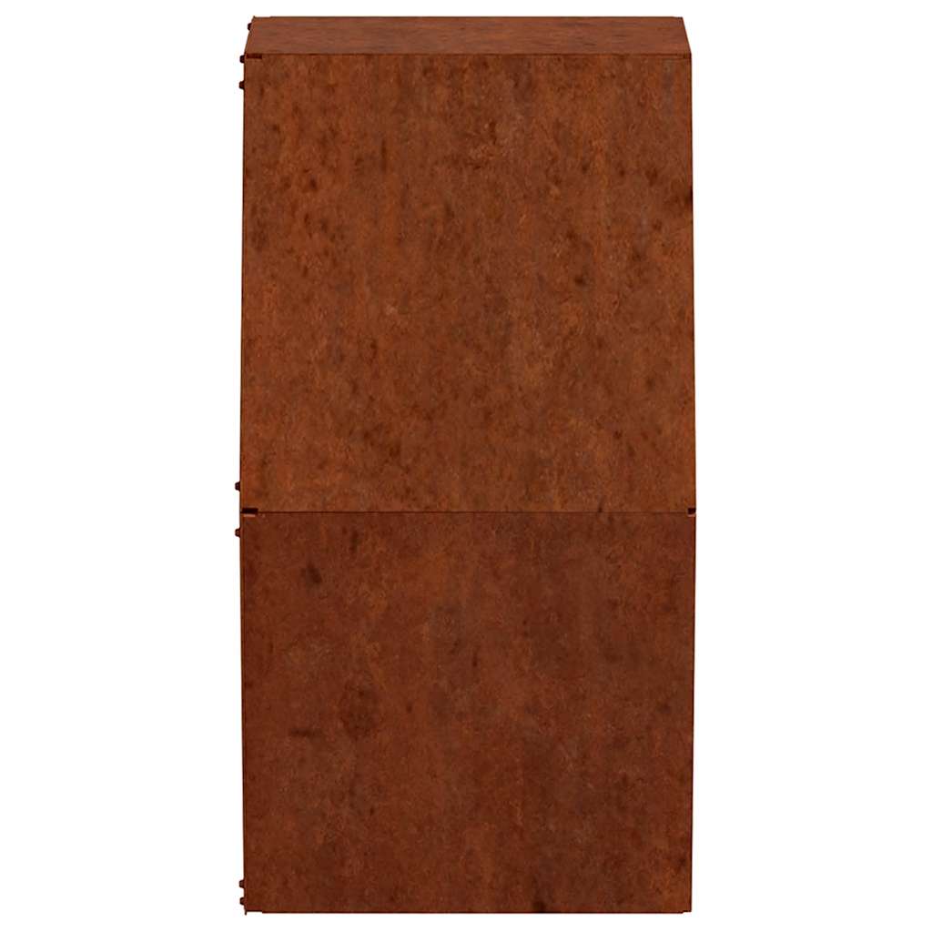 væghængte plantekasser 2 stk. 46x10x40 cm cortenstål rustfarvet