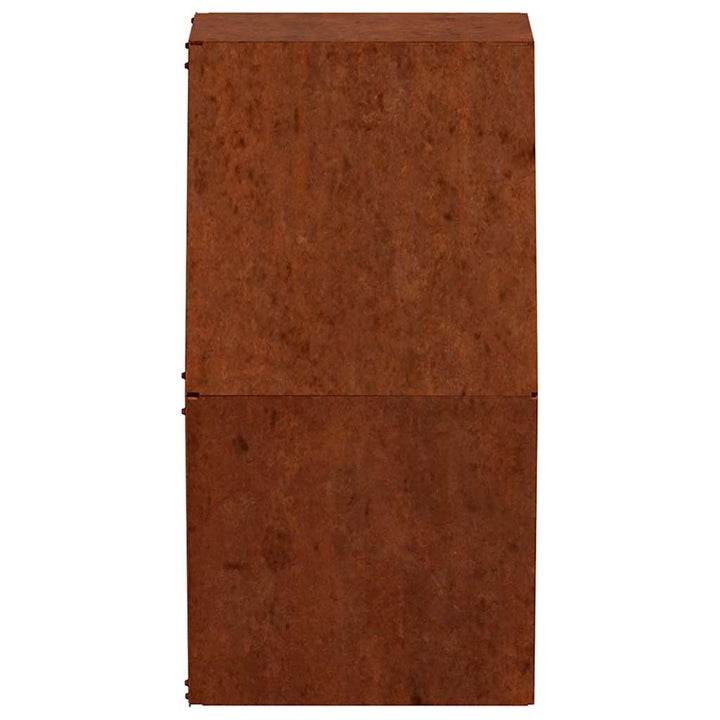 væghængte plantekasser 2 stk. 46x10x40 cm cortenstål rustfarvet