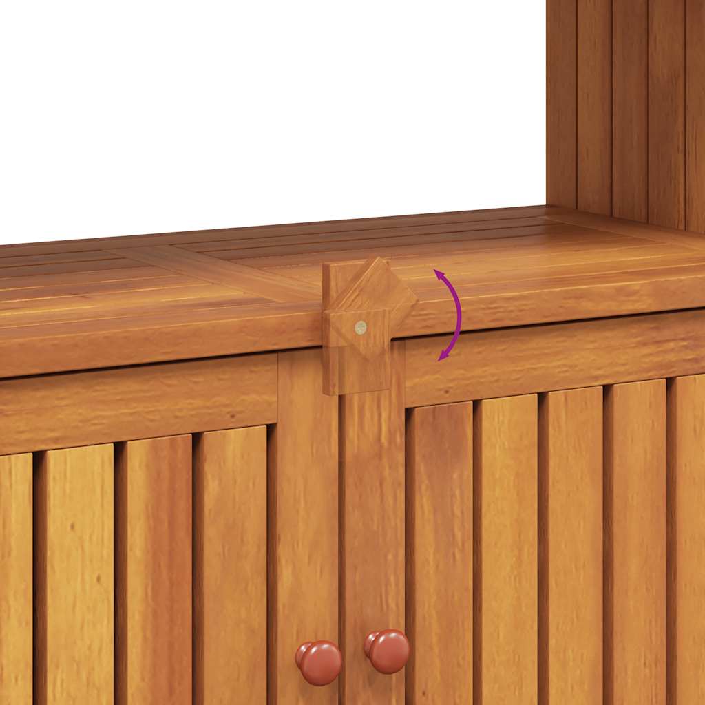 konsolbord til haven 80x35x75 cm massivt akacietræ