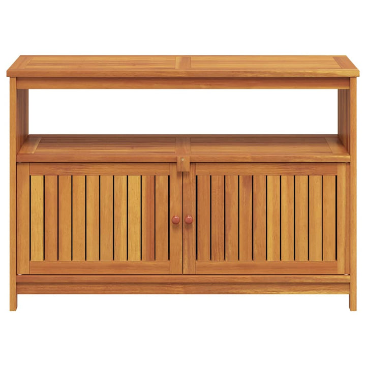 konsolbord til haven 110x35x75 cm massivt akacietræ