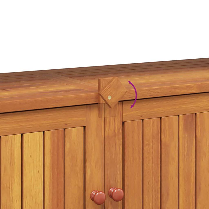 konsolbord til haven 110x35x75 cm massivt akacietræ