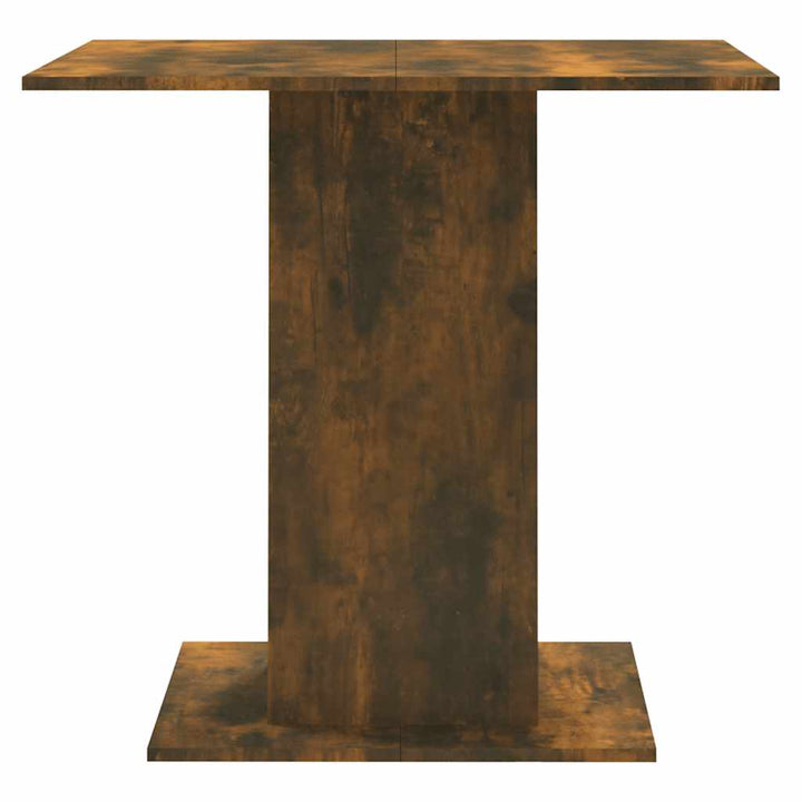 spisebord 80x80x75 cm konstrueret træ røget egetræsfarve