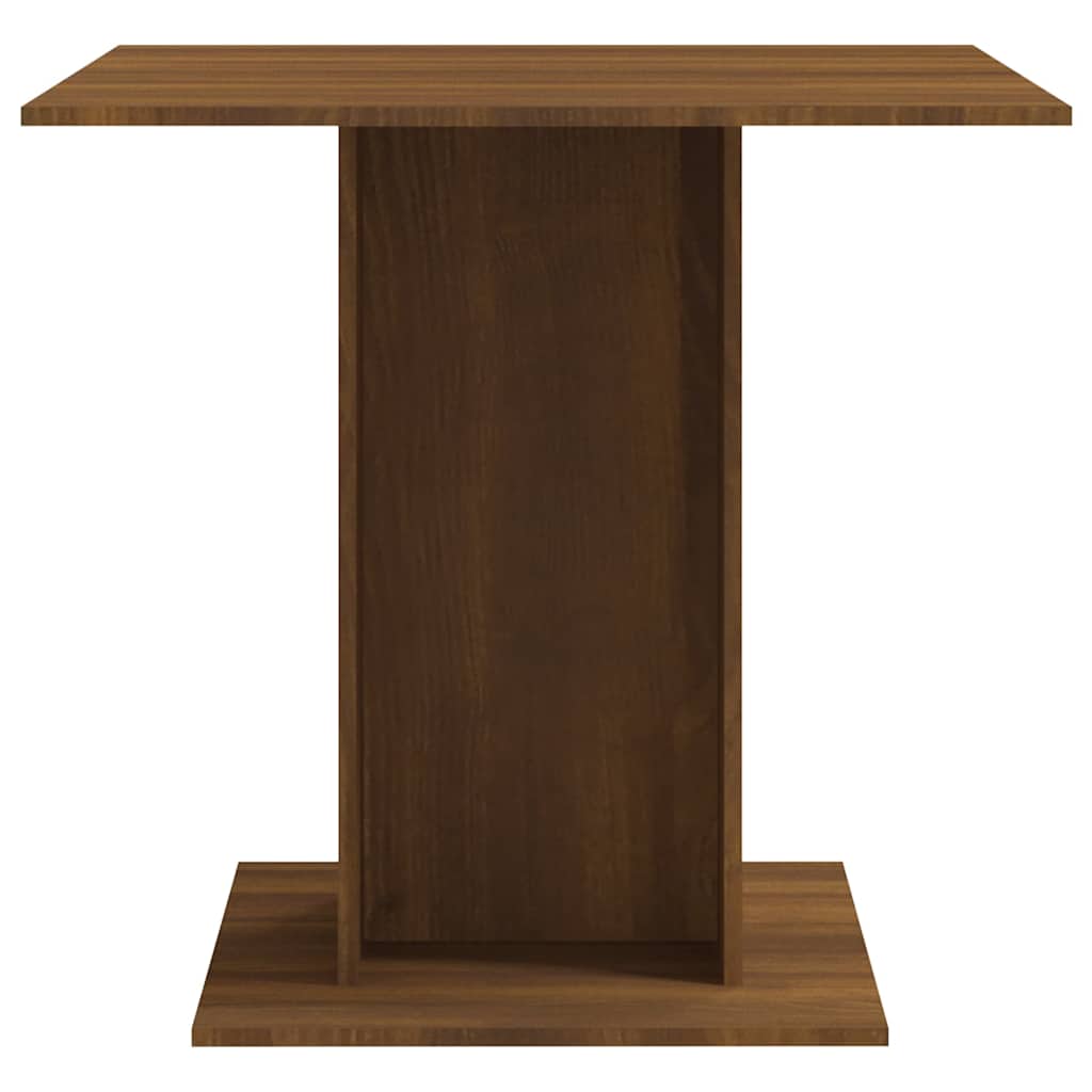 spisebord 80x80x75 cm konstrueret træ brun egetræsfarve