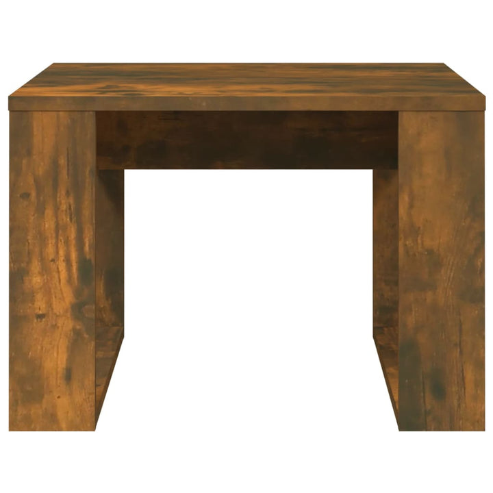 sidebord 50x50x35 cm konstrueret træ røget egetræsfarve