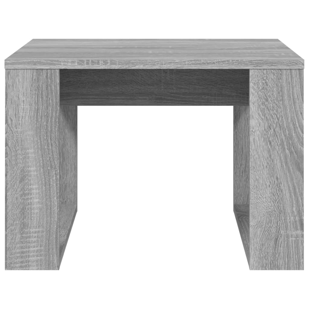 sidebord 50x50x35 cm konstrueret træ grå sonoma-eg