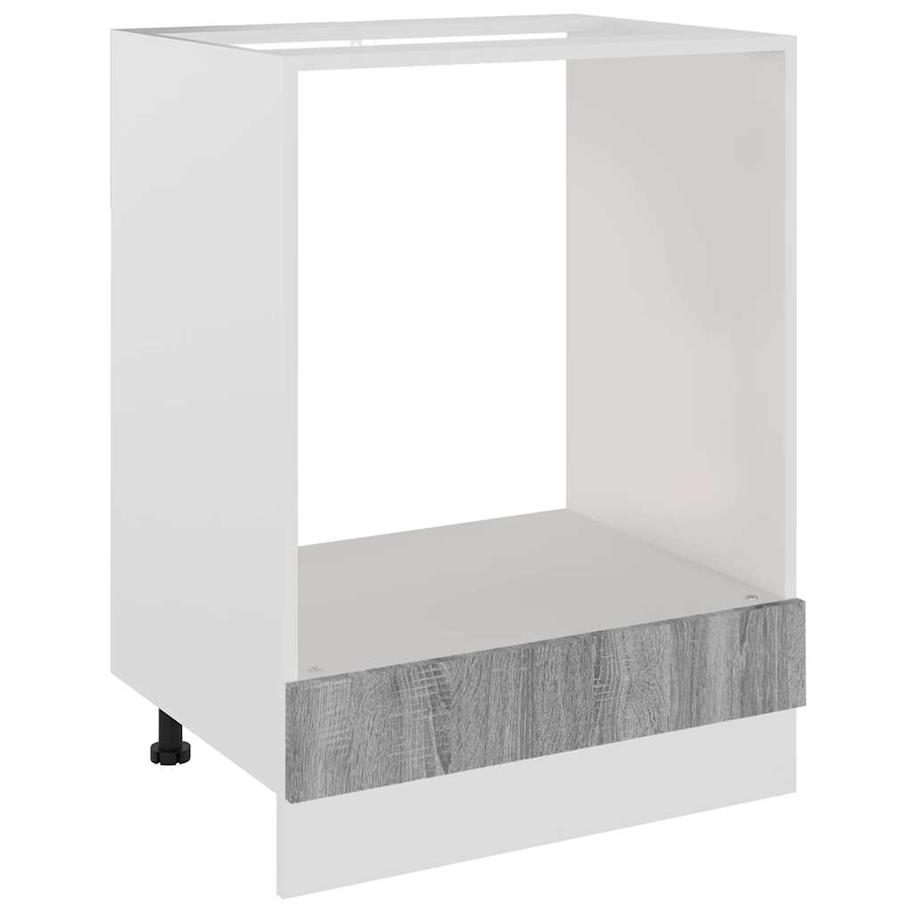 ovnskab "Riga" grå Sonoma 60x46x81,5 cm konstrueret træ