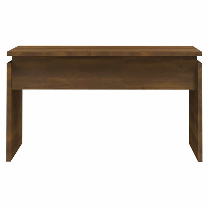 sofabord 68x50x38 cm konstrueret træ brun egetræsfarve