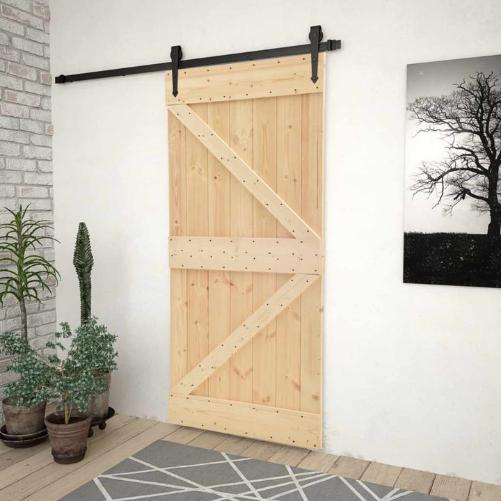 Dør NARVIK Naturfarvet 80 x 210 cm Massivt Fyrretræ