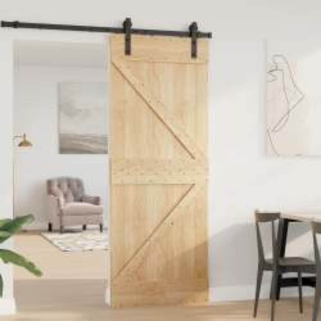 Dør NARVIK Naturfarvet 80 x 210 cm Massivt Fyrretræ