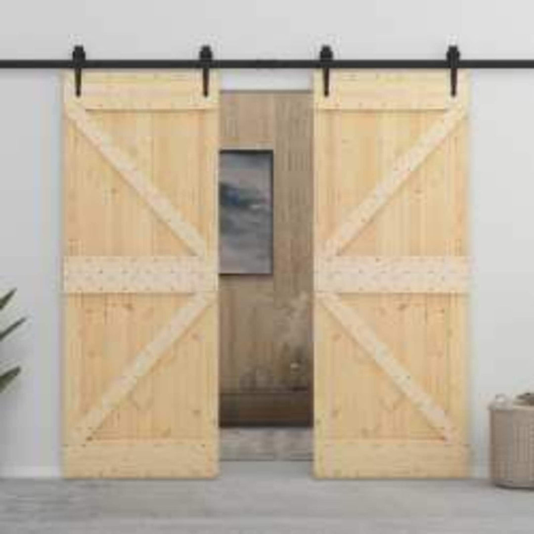 Dør NARVIK Naturfarvet 80 x 210 cm Massivt Fyrretræ