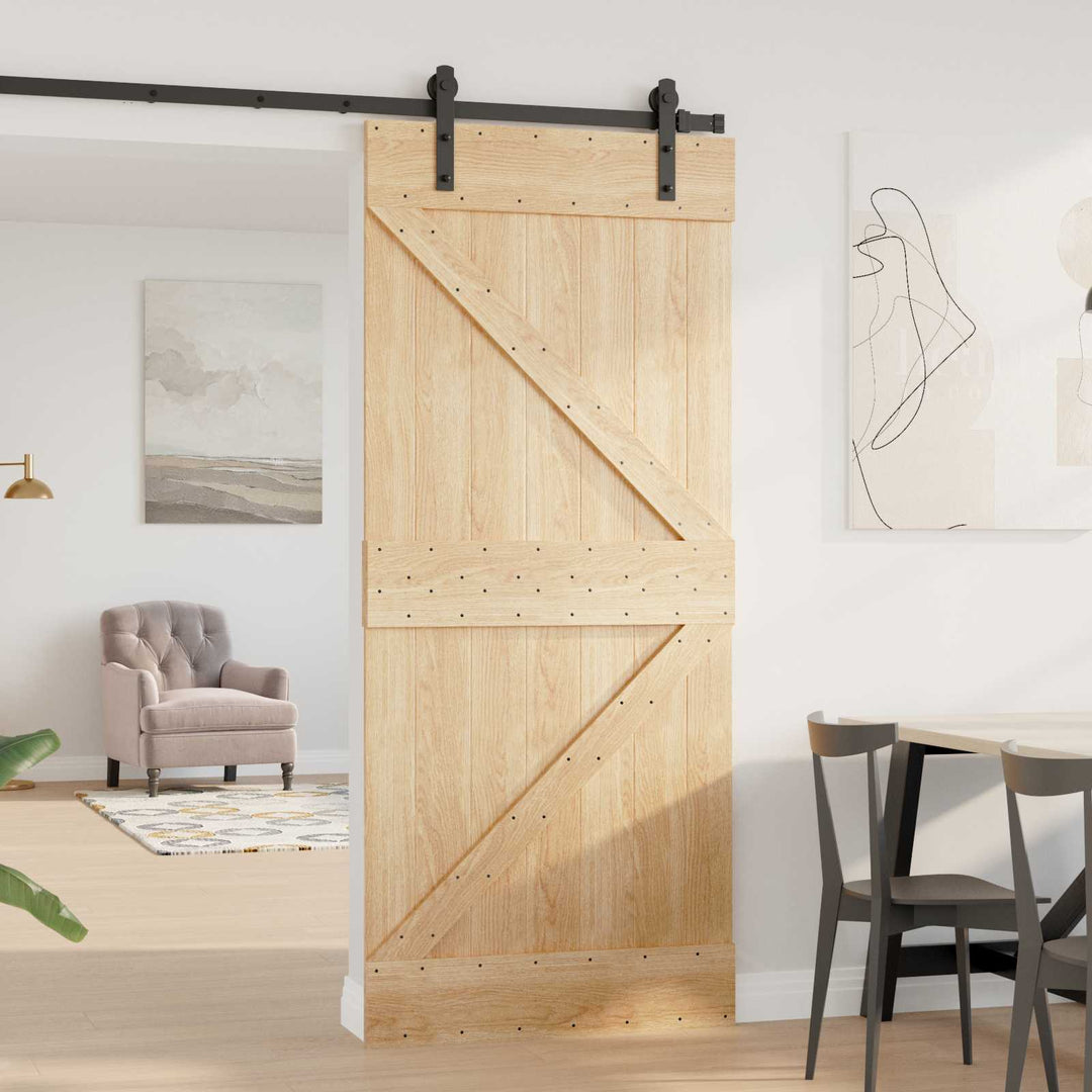 Dør NARVIK Naturfarvet 90 x 210 cm Massivt Fyrretræ
