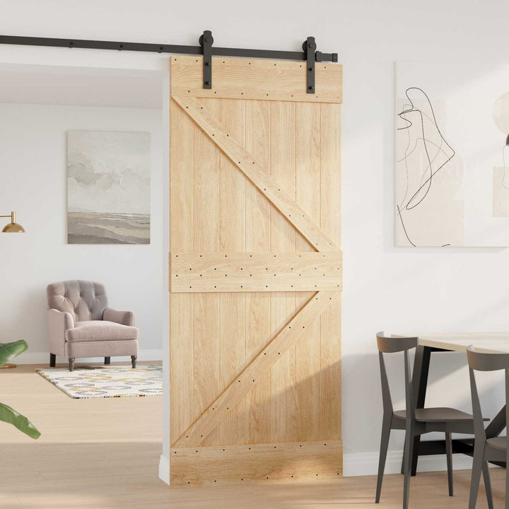 Dør NARVIK Naturfarvet 90 x 210 cm Massivt Fyrretræ