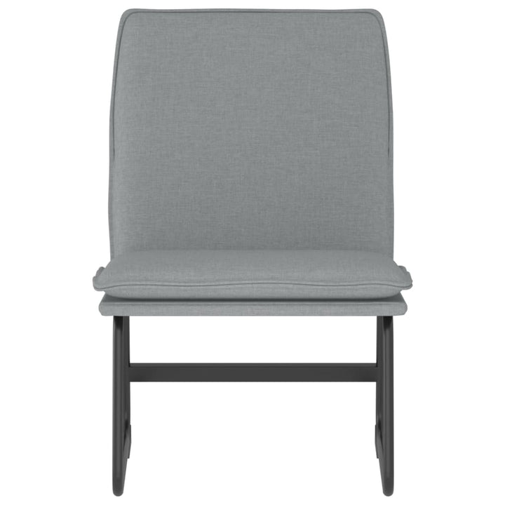 loungestol 52x75x76 cm stof lysegrå