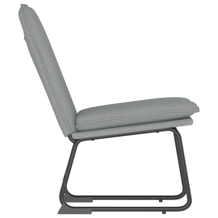 loungestol 52x75x76 cm stof lysegrå