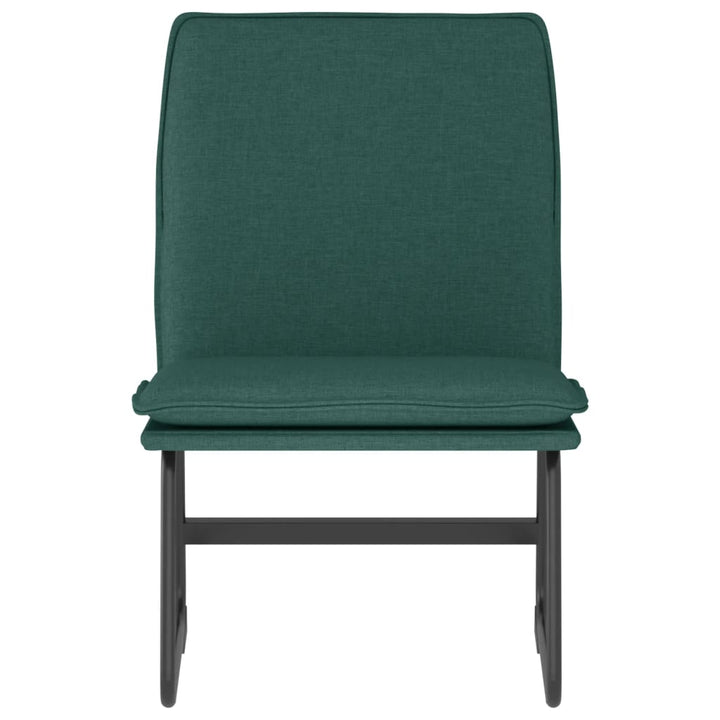 loungestol 52x75x76 cm stof mørkegrøn